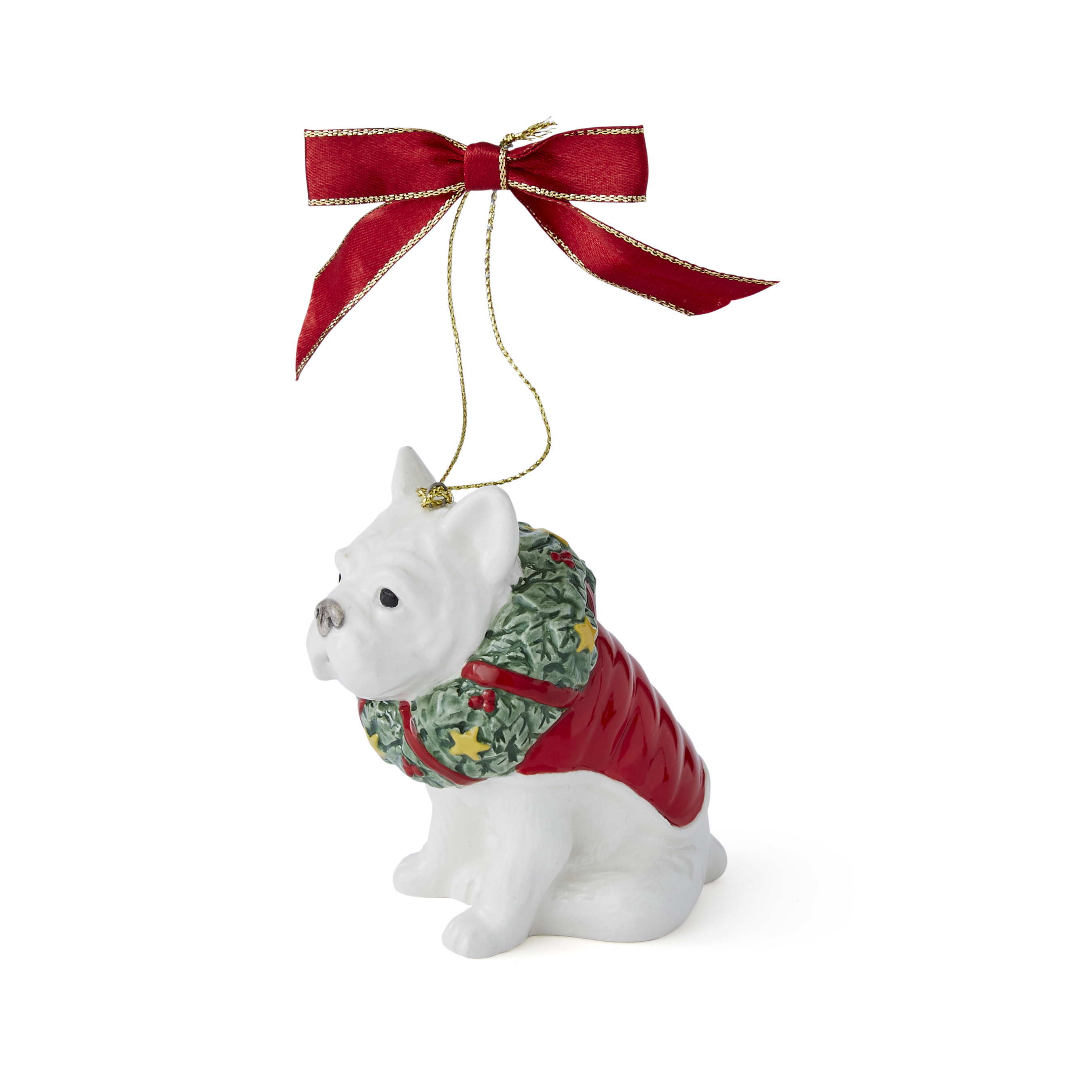 Christmas Tree French Bulldog Ornament image number null